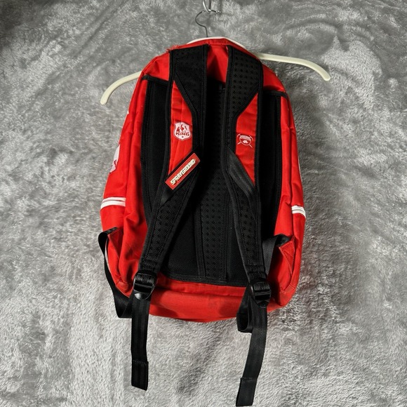 Sprayground Red Backpack Sky High Seekers Summit Graphic‎ Streetwear Travel Bag - Picture 6 of 16